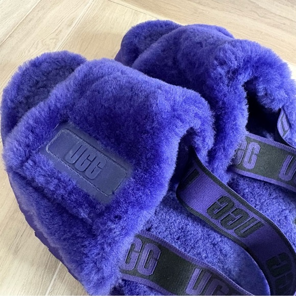 UGG Purple Logo Disco Slide Slipper Size 10 EUC - Picture 4 of 14